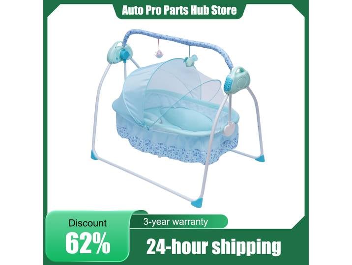 Berceau à bascule électrique Bluetooth pour bébé, berceau à bascule, lit pour bébé Portable, chaise à bascule à balançoire automatique pour bébé