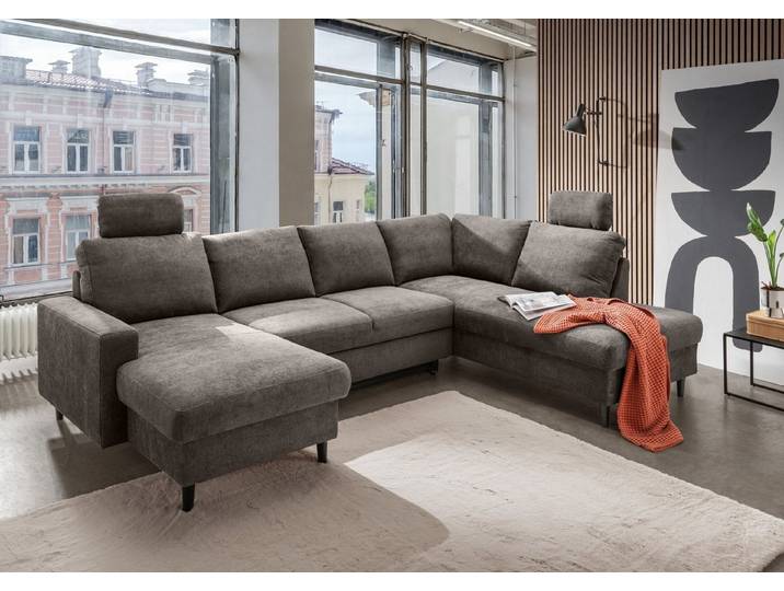 freiraum Wohnlandschaft Pris, U-Form, Funktionen - 153x305x75x200 (LxBxHxT)
