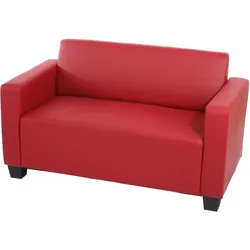Modular 2er Sofa Couch Lyon Loungesofa Kunstleder 136cm ~ rot