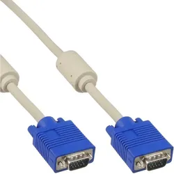 INLINE S-VGA Kabel, 15pol HD Stecker/Stecker, beige, 5m