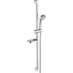 Brause-Set Optima 600 mm, 3 Strahlarten Ø 85 mm mit Seifenschale chrom Evenes