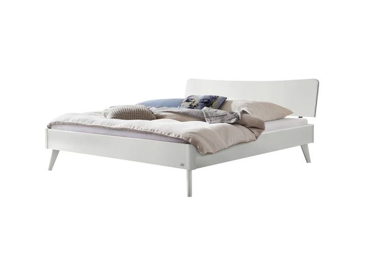 Hasena Bett Castello Weiss Deckend Buche Massivholz Massivholz 160 x 200 cm