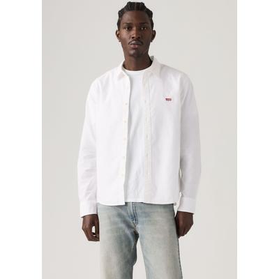 Langarmhemd LEVI'S "CLS BATTERY HM SHIRT - STANDARD", Herren, Gr. L, N-Gr, weiß (hellweiß), Web, Obermaterial: 100% Baumwolle, unifarben, normal hüftbedeckend, Hemden, mit abgerundetem Saum