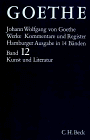 Goethe, Johann Wolfgang von - Goethe. Werke: Werke, 14 Bde. (Hamburger Ausg.), Bd.12, Schriften zur Kunst: Band 12 - Preis vom 12.10.2026 11:37:12 h