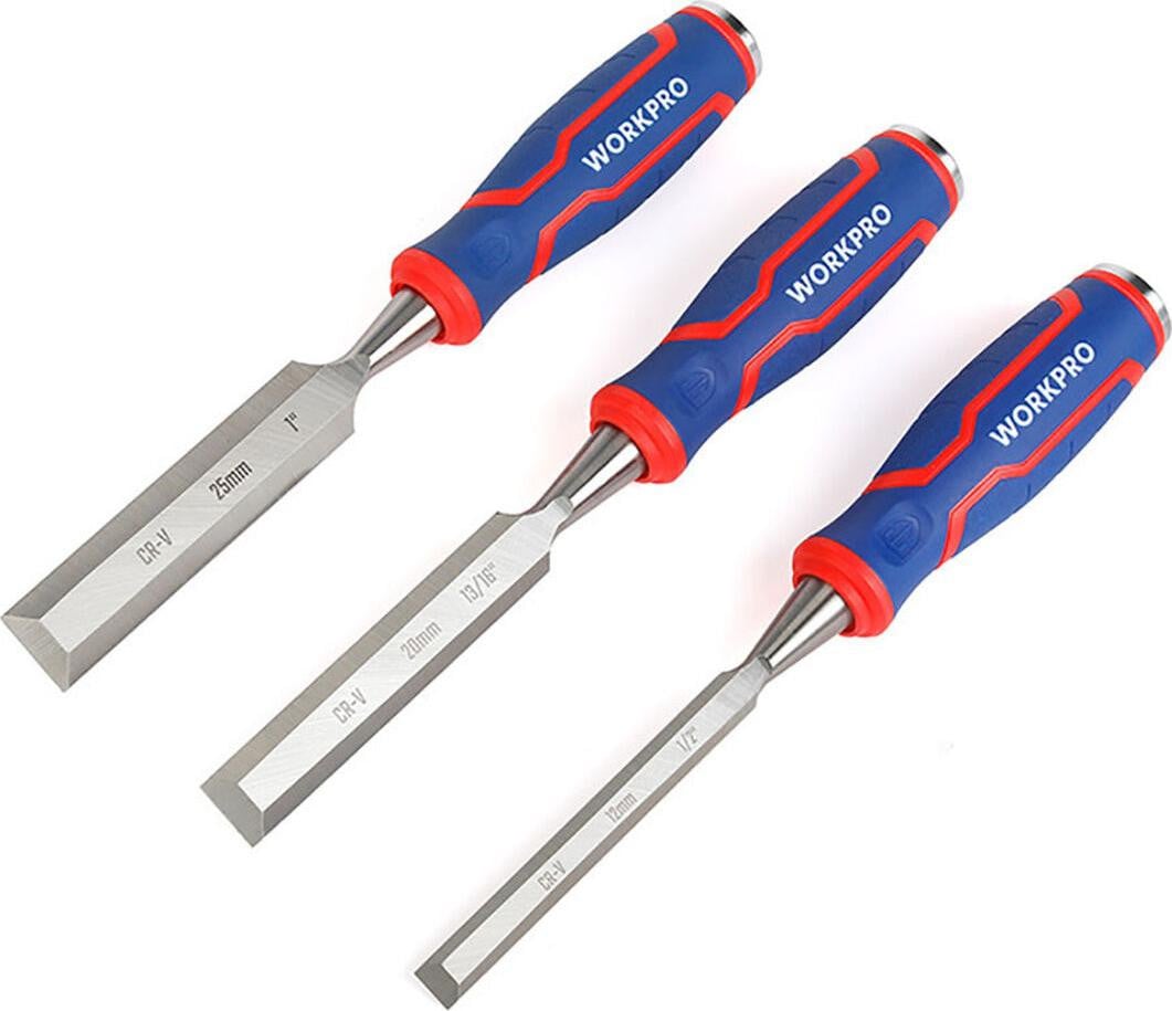 Workpro set van 3 beitels van chroom-vanadiumstaal