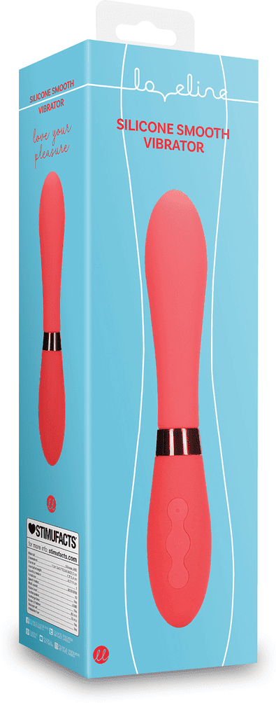 Loveline Silicone Smooth Vibrator - Salsa