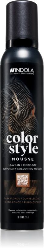 Indola Color Style Mousse mousse teintée pour cheveux teinte Dark Blonde 200 ml