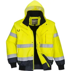Warnschutz Pilotenjacke "C465" Kontrast - XS - gelb/marine