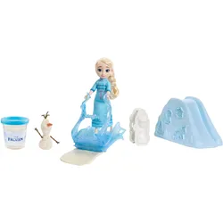 Disney „Die Eiskönigin“ Puppe der jungen Elsa, Knete, Olaf-Form und Zubehör Winter-Spielplatz, inspiriert vom Film