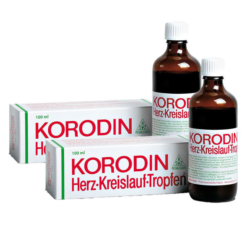 2x Korodin Herz Kreislauf Tropfen 2x100 ml Flüssigkeit zum Einnehmen