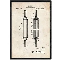 POSTER Patent Teigrolle A3 Rahmenlos