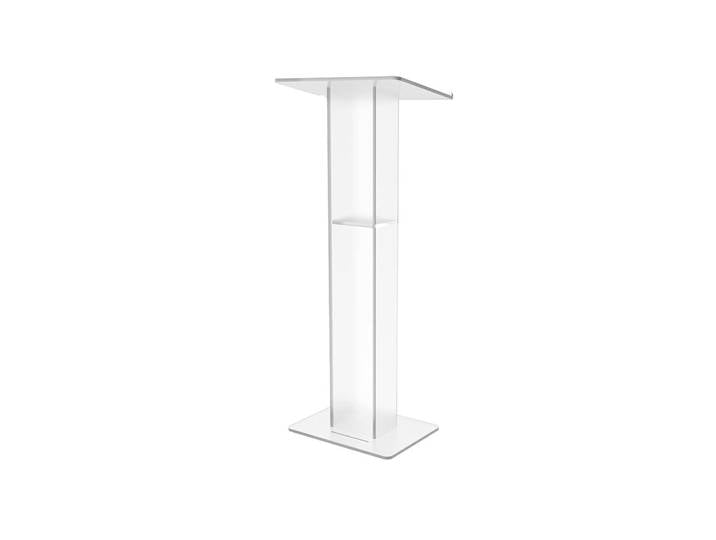 Pupitre de conférence classique rond en acrylique transparent pour événements, réceptions, bureau d'hôtesse, utilisation portable en église