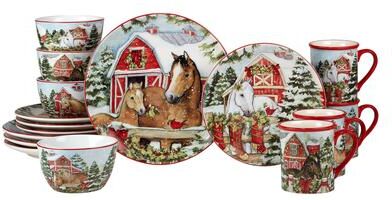 Certified International Homestead Christmas 16 Pc. Dinnerware Set, Service for 4