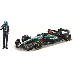 Bburago Mercedes AMG F1 W15 Russel 2024 mit Figur 1/24