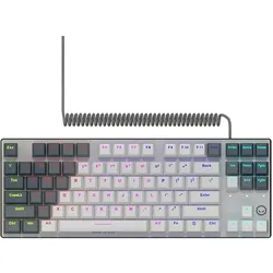 Lorgar Computer keyboard Azar 514TKL, Wired RGB mechanical gaming keyboard, white, EN layout (US, Kabelgebunden), Tastatur, Weiss