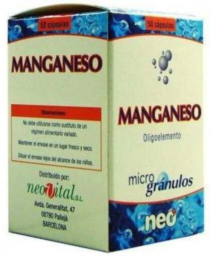 Neovital Health Manganese Microgranules 50 Capsules