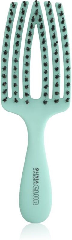 Olivia Garden Club The Nomad Detangling&Shine Fingerbrush​ brosse plate pour cheveux Mint 1 pcs
