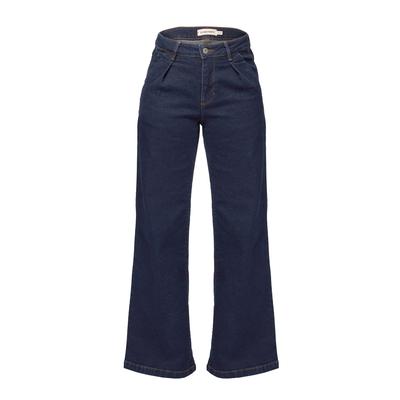 Weite Jeans SURI FREY "Wide-Leg Jeans SFY Freyday", Damen, Gr. L, EURO, blau (blau 500), Obermaterial: 99% Baumwolle CO. 1% Elasthan EL., Jeans
