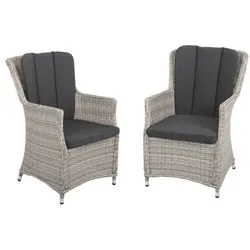 Garden Pleasure 2-tlg. Gartensessel-Set »Dijon« grau, 62x93 cm