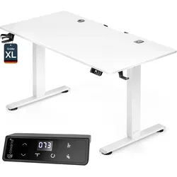 Höhenverstellbarer Schreibtisch Weiß 160x75x72-117cm