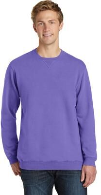 Port & Company PC098 Men's Beach Wash Garment-Dyed Crewneck Sweatshirt size Large   Cotton/Polyester Blend