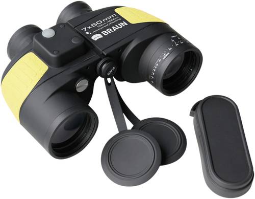 Braun Phototechnik Marine-Fernglas 20135 7 x 50mm Porro Gelb, Schwarz 20135