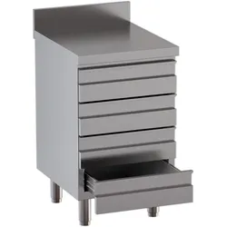 KBS Gastrotechnik Schubladenschrank 4 Schubladen BxT 50x70cm mit Aufkantung