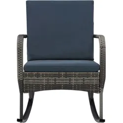 vidaXL Garten-Schaukelstuhl Poly Rattan Anthrazit
