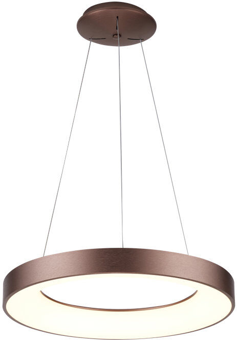 Azzardo 1 - Light LED Wagon Wheel Pendant Brushed Coffee 6.2cm H x 80cm W x 80cm D