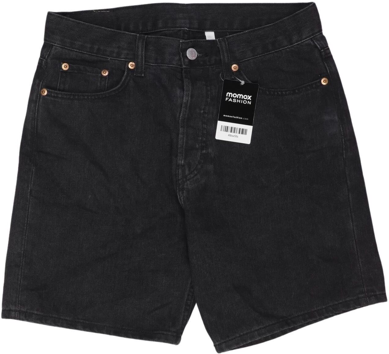 Weekday Herren Shorts, Schwarz, Gr. W27, Baumwolle - Second Hand