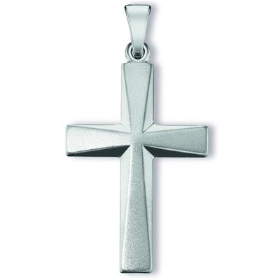 Kreuzkette ONE ELEMENT "Halskette - Kreuzkette mit Kreuz Anhänger aus 925 Silber", silber, Halsketten, Damen, Silber 925 (Sterlingsilber), Kreuzkette, Ausdruck von Individualität – dezent, bedeutungsvoll, nah am Herzen