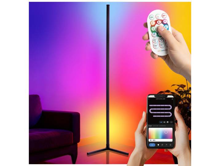 Lampe sur pied LED SPECTRA 16 millions de couleurs et plus de 200 modes lumineux - par pièce