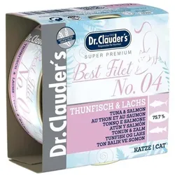 Dr.Clauder's Best Filet 70 Gramm Sparpaket 48 x 70 Gramm No. 04 Thunfisch & Lachs