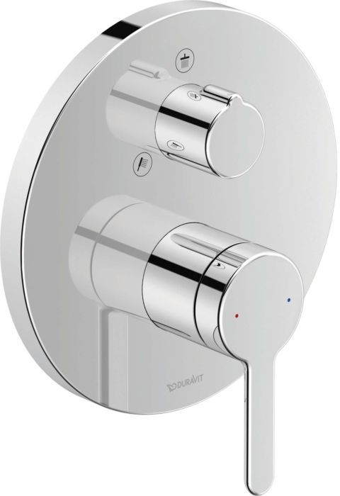 Duravit C.1 Unterputz Brausearmatur C14210012010, chrom, rund, mit Umstellventil
