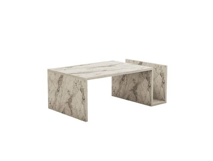 Table basse L86 8 cm - MEMO - Marbre - X X - CALICOSY