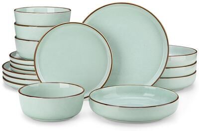 Vancasso LOIRE 16-Piece Sesame Glaze Stoneware Dinnerware Set