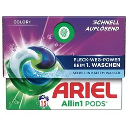 ARIEL Colorwaschmittel »PODS All-in-1 Color+« 15 WL grün