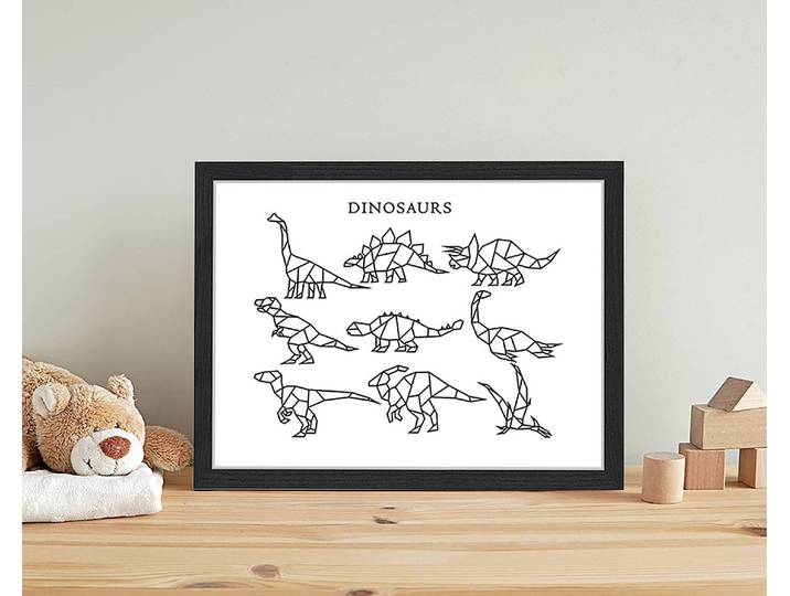 Bild Dinos 33 x 43cm Multicolor