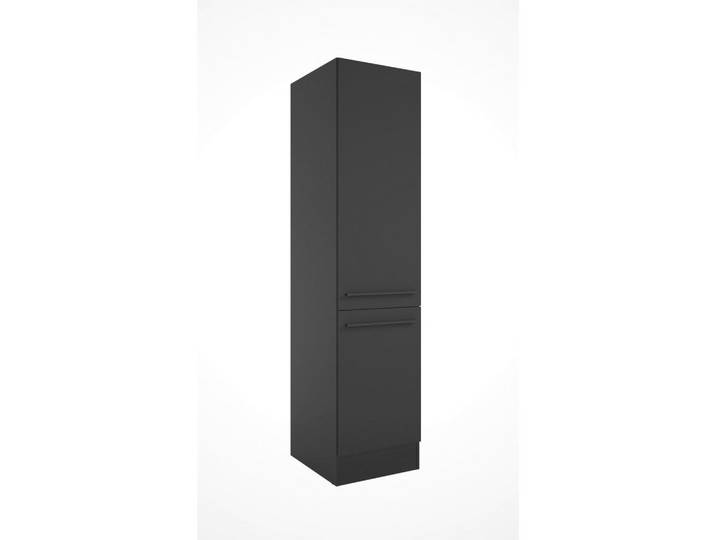P & B Apothekerschrank, Schwarz, 3 Fächer, einzeln stellbar, 50x211x57 cm, Küchen, Küchenmöbel, Küchenschränke, Apothekerschränke