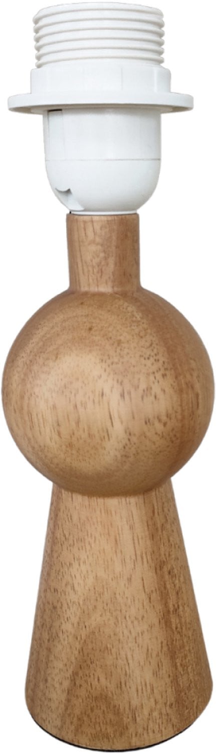 Lampvoet Various van Hout, Naturel, E27, Hoogte: 24.5 cm
