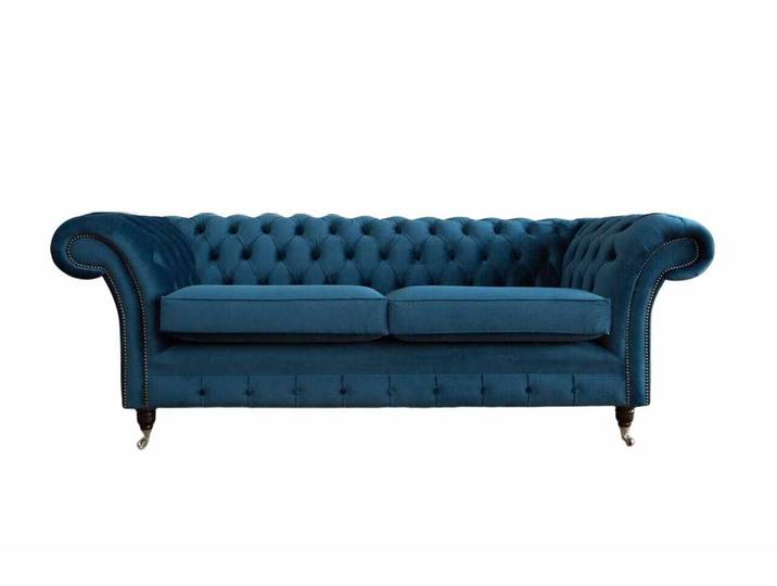 Xlmoebel Chesterfield-Sofa Luxus Dreisitzer Sofa für das Wohnzimmer mit Sitzpolster, Sofa 1 Teile, Made in Europa