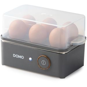 Domo Eierkocher Wood You, DO9283EK, bis 6 Eier, 400 Watt, Kunststoff, grau