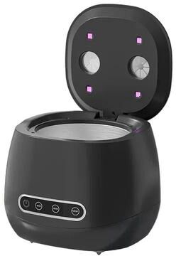 Uplifted Goods Automatic 48KHZ Ultrasonic Denture And Dental Appliance Cleaner black