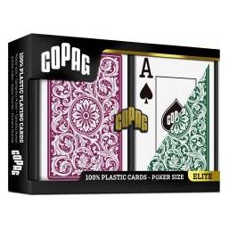 Cartamundi Copag grün/burgunderrote Pokerkarten, 2 Stück (68084003)