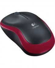 Logitech M185 Maus optisch drahtlos 2,4 GHz kabelloser Empfänger USB Rot (910-002240)