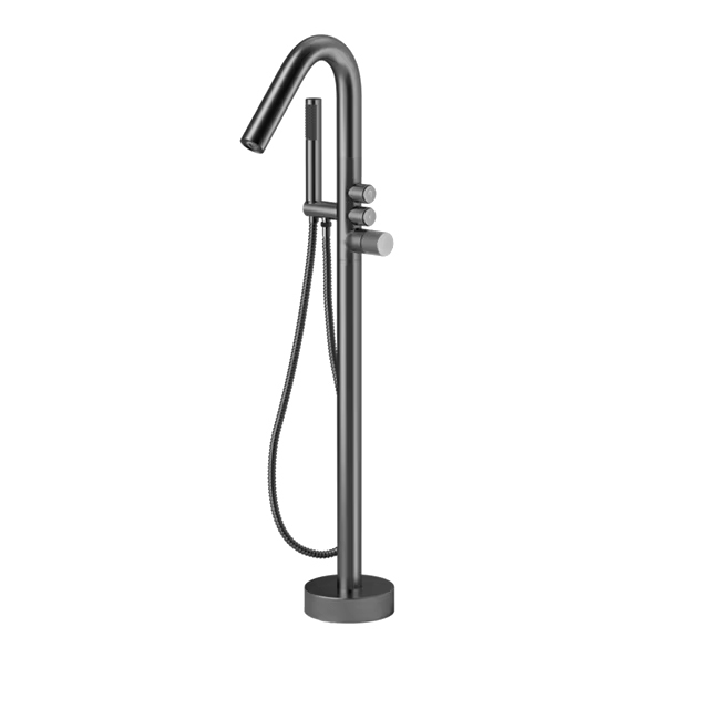 BADEWANNENARMATUR, stehend, Retro-Stil, GRAPHIT, gungrau, VERGO