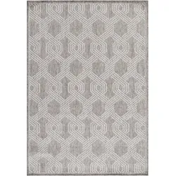 TEPPICH Outdoor LIRIA in Grau, geometrisch, 80 x 250 cm
