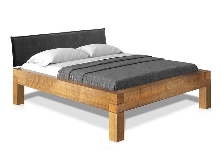 CURBY 4-Fuß-Balkenbett mit Polsterkopfteil, Material