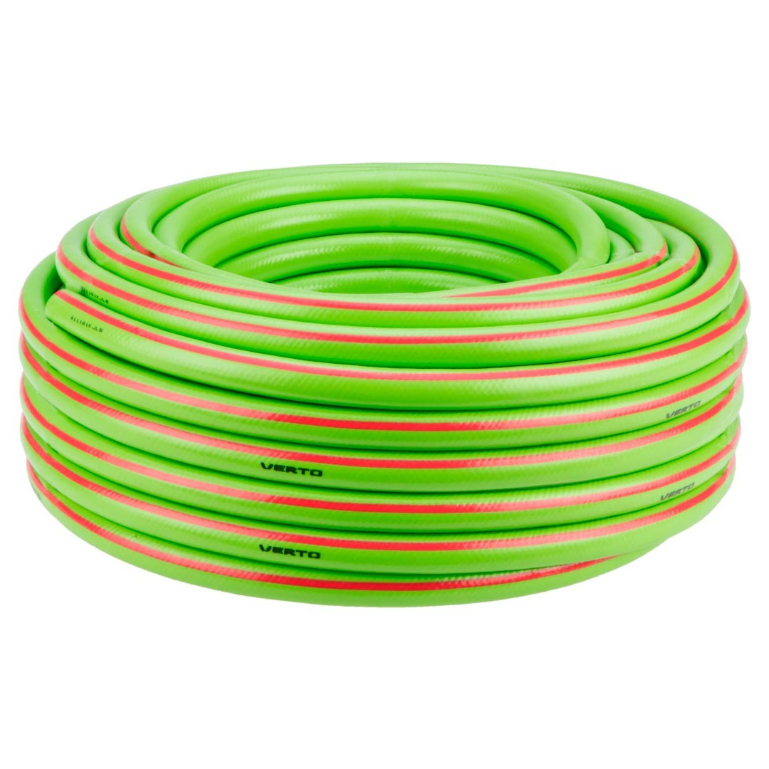 Verto 15G824 bovengrondse tuinslang, 30 meter, groen/rood, 25 bar, 3/4 inch, -10 tot 45 °C