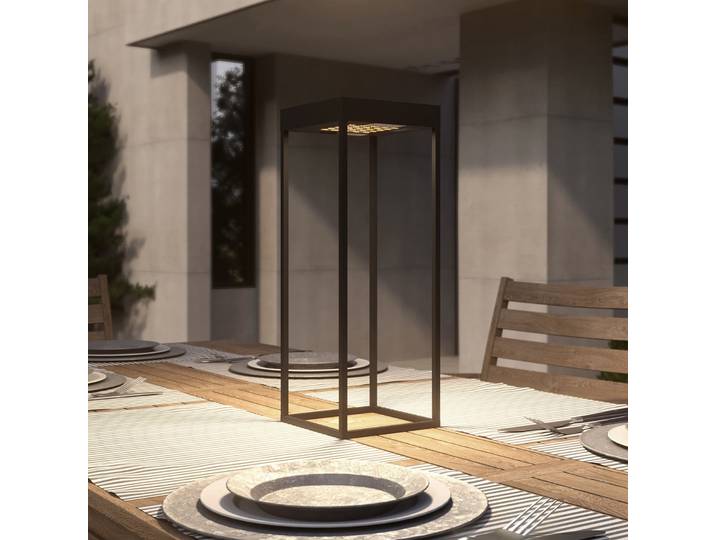 Lynzy LED Solaire Luminaire H58,3 Black - Lucande - Terrasse - Moderne - Métal - Lanterne